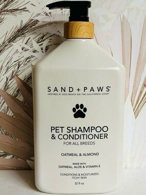 SAND+PAWS Oatmeal & Almond Pet Shampoo & Conditioner - Cream